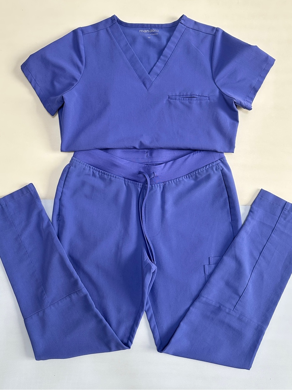 Mandala Women's V-Neck Scrub Top & Jogger Pants Set